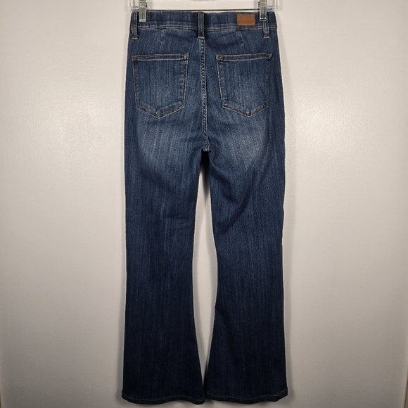 Judy Blue Flare Leg Pull On Elastic Waist Denim Stretch Jeans Size 5/27 - Picture 6 of 12